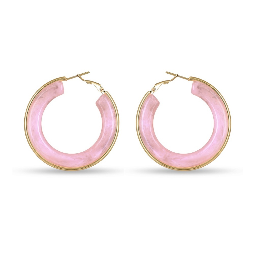 Blush Swirl Hoops